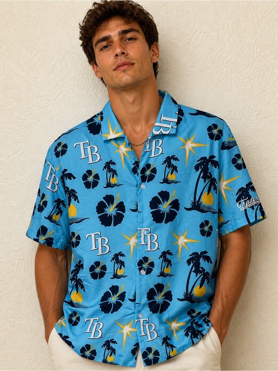 Match-up Other - Tampa Bay Rays Hawaiian Print Button Down Size Medium
